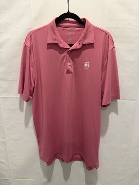 johnnie-O Men's pink performance Jersey polo. Size M. Golf,performance,casual